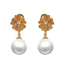 CarJay Jewels Gold Coated Pearl Earrings