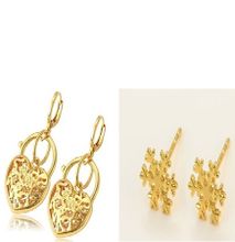 Double Double Gold Coated Earrings Valentines Combo