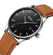 Biden Brown Top Brand Luxury Leather Quartz -Watch