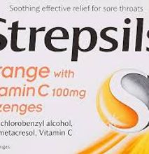Strepsils Orange Vitamin C Lozenges 36`s
