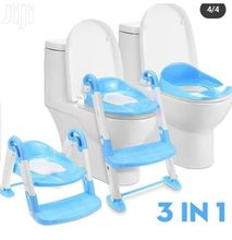 Generic Trendy Portable Training Kids Toilet Trainer /Ladder-Blue