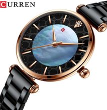 Curren Women Watch Top Brand Luxury Black Female Waterproof Clock Mesh Stainless Steel Bracelet Simple Ladies Wristwatch 9072