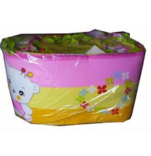Generic 3PCs Baby Cot Bumper (bumper, 2 anti roll pillows &1 square pillow)- Multicolor