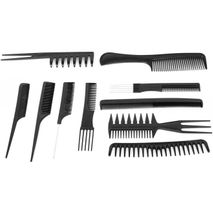 Fashion 10Pcs Black Pro Salon Hair Styling Combs