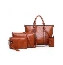 Fashion 3 In 1 New Design Women Handbags Set - Brown