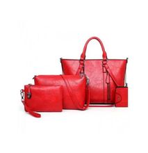 Fashion 3 In 1 New Design Women Handbags Set- RED