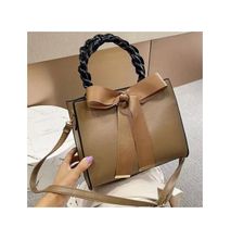 Fashion Handbags For Women PU Leather Top Handle- Beige