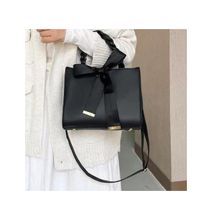 Fashion Handbags For Women PU Leather Top Handle- Black