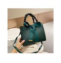 Fashion Handbags For Women PU Leather Top Handle- Green