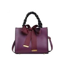 Fashion Handbags For Women PU Leather Top Handle- Purple
