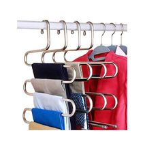 S Shaped 5-Layer Metallic Trouser Hanger