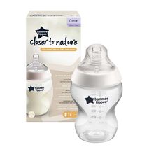Tommee Tippee Closer to Nature Feeding Bottle, 0m+, 260ml, White