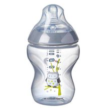 Tommee Tippee Closer to Nature Owl Feeding Bottle, 260ml, Grey