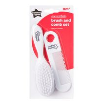 Tommee Tippee Essentials Baby Brush & Comb Set, White - Set of 2