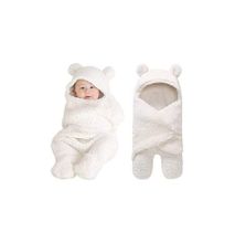 Newborn Swaddle Winter Sleeping Blanket Wrap - White