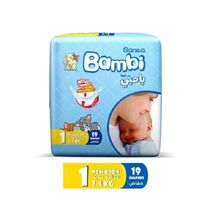 Sanita Bambi Baby Diapers Regular Pack, Newborn - Carton Of 57 Pcs