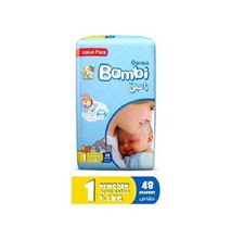 Sanita Bambi Baby Diapers Value Pack, New Born - Carton Of 144 Pcs