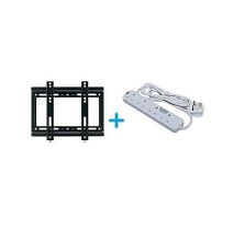 Generic TV Wall Mounting Bracket for 14 - 42 inch TV + Free Heavy Duty Power Extension- 4 way 3mtrs
