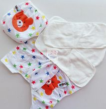 Baby Washable Diapers With 3 Inserts