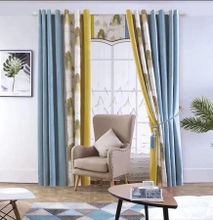 Curtain and sheer- multicolor