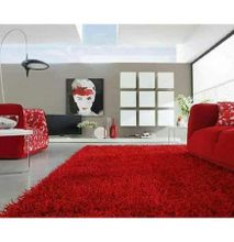 Generic Fluffy Smooth Carpet 5 By 8 - Red
