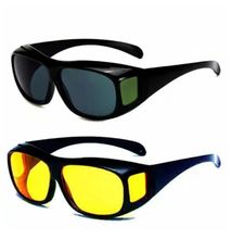 2Pcs/set HD vision glasses for eye driver sunglasses