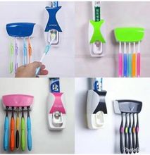 2 in 1 toothbrush holder and toothpaste dispenser