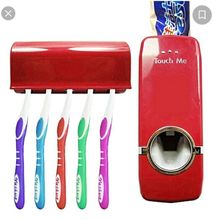 Automatic Toothpaste Dispenser ,5 Toothbrush Holder Set