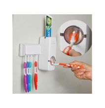 Automatic Toothpaste Dispenser And 5 Toothbrush Holder Set