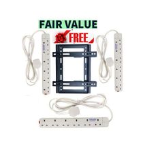 6 Way Power Extension Cable with 14-42 inch TV Mount