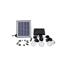 Kamisafe Solar Lighting System With 3 Bulbs And Panel