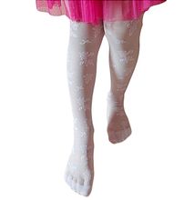Generic White Girls Wedding Elegant Stockings Tights Leggings Pantyhose Ballet Dance Socks Children Girl Kid Children Dance Embroidery Sheer Stockings Pantyhose Tights Patterned