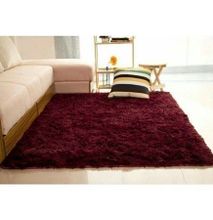 Fluffy Carpets - Soft And Comfortable -5*8  maroon