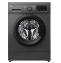 LG F4J3TYG6J Front Load Washing Machine, 8KG - Black