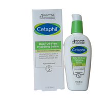 Cetaphil OIL FREE Hydrating Lotion for face with Hyaluronic Acid. Locks in moisture for 24 hours, Moisturizes, Smooths, Relieves Irritation & Dryness