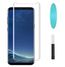 UV Light adhesive tempered glass screen protector for Samsung S8 plus