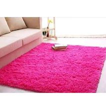 Generic Fluffy Smooth Carpet For Living Room 5 by 8 - PInk
