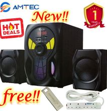 Amtec Sub Woofer System BT + Free 8gb Flash + 4 Way Ext.