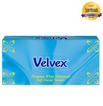 Velvex Blue Embossed Facial Tissue 50 Sheets