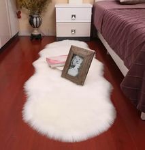 Faux fur Bedside Carpets Dashboard Cover Plush Area Rug  White