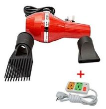 Fransen Blow Dryer With FREE 4-Way Socket Extension Cable - Red
