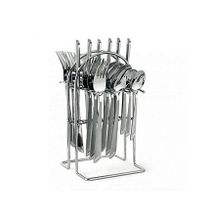 Generic 24 pcs Stainless Steel Cutlery Set Cutlery + Rack.