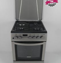 ARMCO GC-F6631LX2(SL) - 3 GAS (1WOK), 1 Electric, 60x60 Full Convection Oven + Grill, Digital Timer.