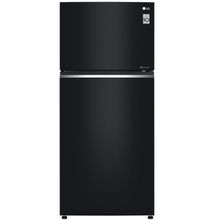 LG GN-C702SGGU 506L Top Freezer Double Door Fridge, Black Glass
