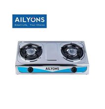 AILYONS GS013 Stainless Steel Gas Stove Two Burner