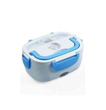 Electric Lunch Box,Portable - White & Blue