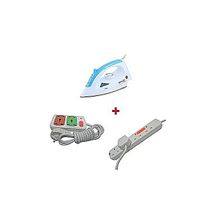 Scarlett Steam Iron Box + a Free 4-way Power Extension Cable and an extra 2-way Socket Extension Cable - 1200W