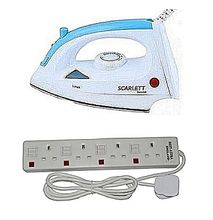 Scarlett Steam Iron Box+ a FREE 4-Way Socket Extension Cable