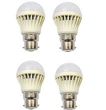 Generic LED Bulb Energy Saving Smart Charging Intelligent Bulb 4 pieces bundle - White- 5W