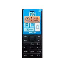 Tecno T351 Dual Sim Camera - Torch Light - FM Radio Loud Speaker- 1900mAh - Black